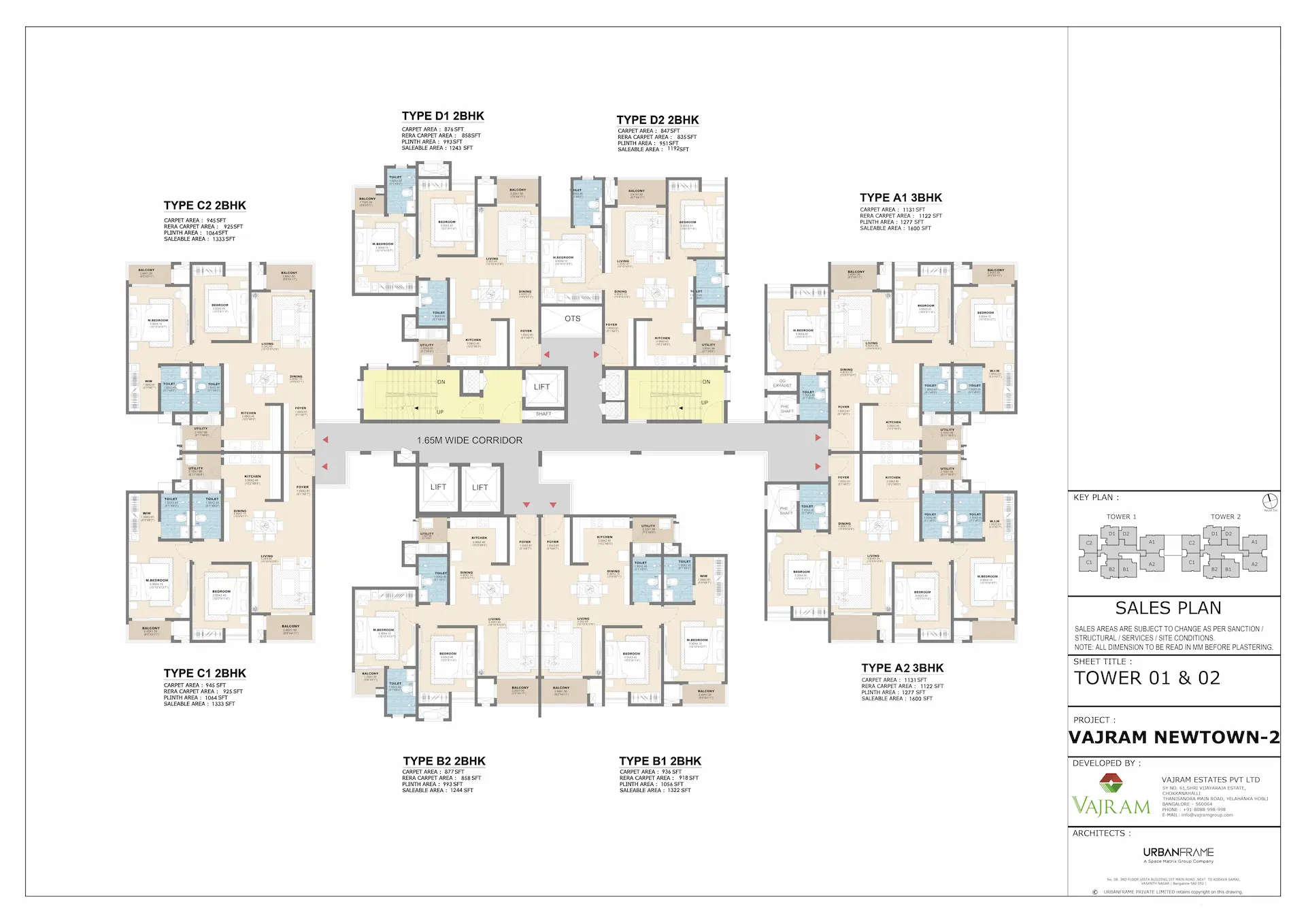 Vajram Newtown phase - II YPICAL PLAN - TOWER 1&2 